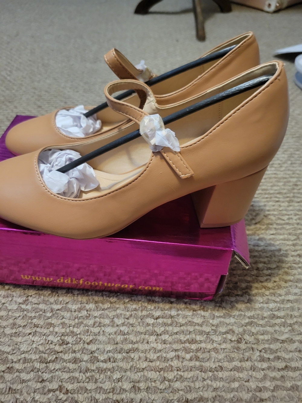 KAYLEEN By Los Angeles Nude Tan Mary Jane Heels - Picture 3 of 6